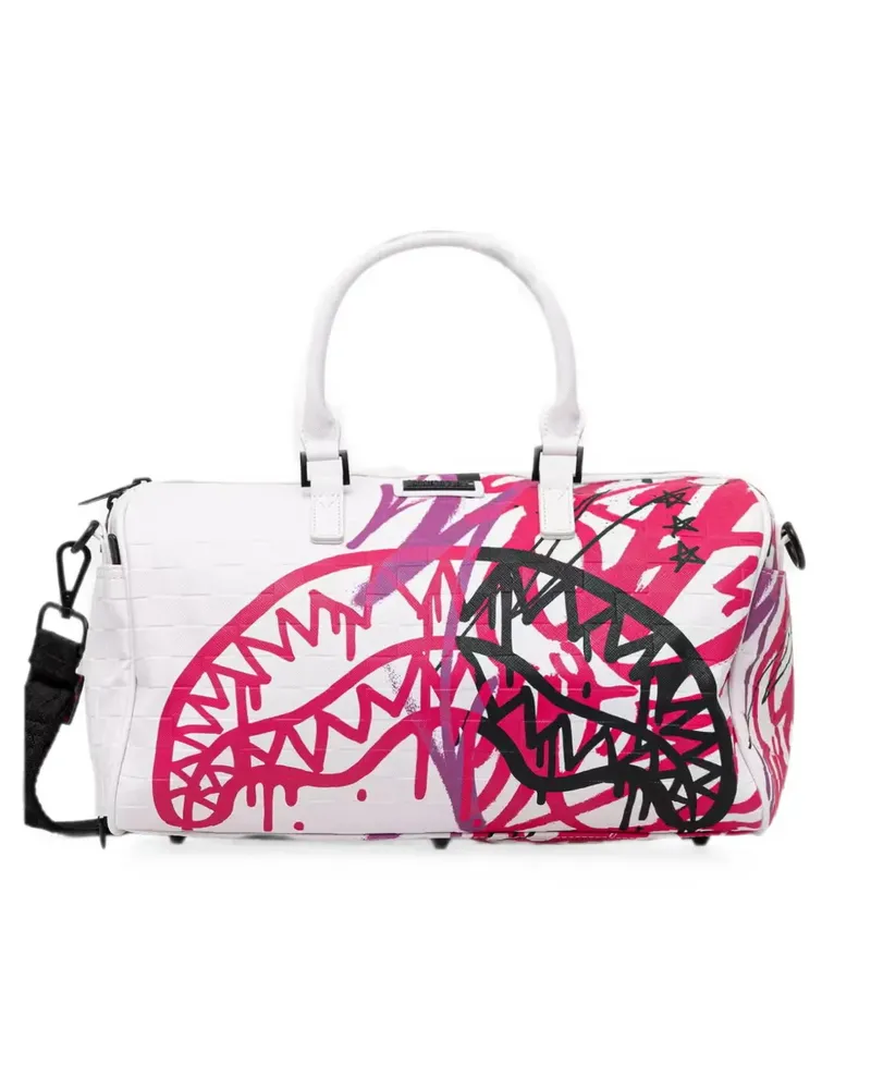 Sprayground Reisetasche mit Hai-Print - Weiß Weiß