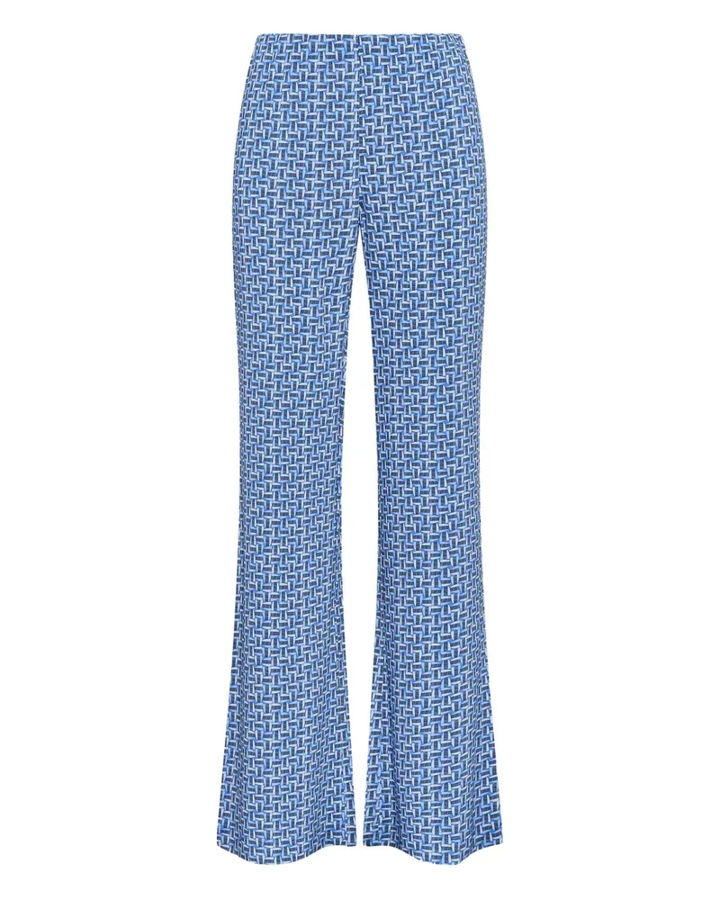 Maliparmi geometric-print flared trousers - Blau Blau