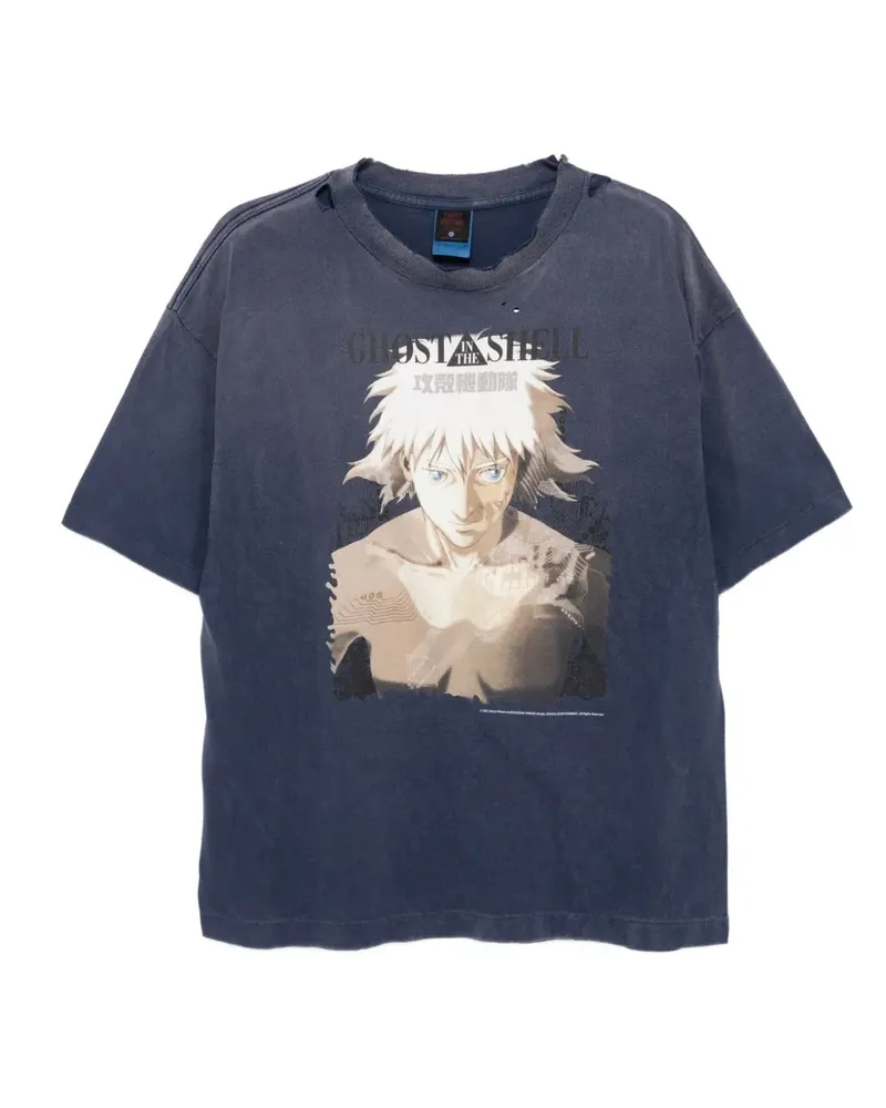 SAINT MXXXXXX T-Shirt mit grafischem Print - Blau Blau