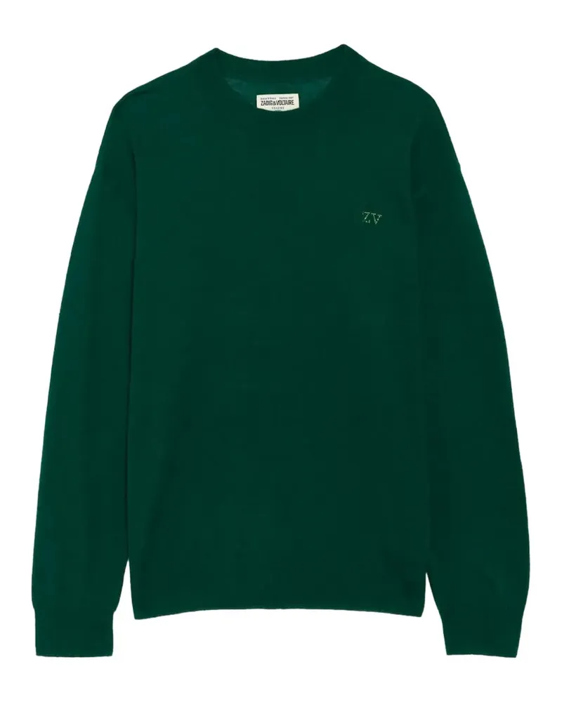 Zadig & Voltaire Swyna Kaschmirpullover mit Logo - Grün Grün