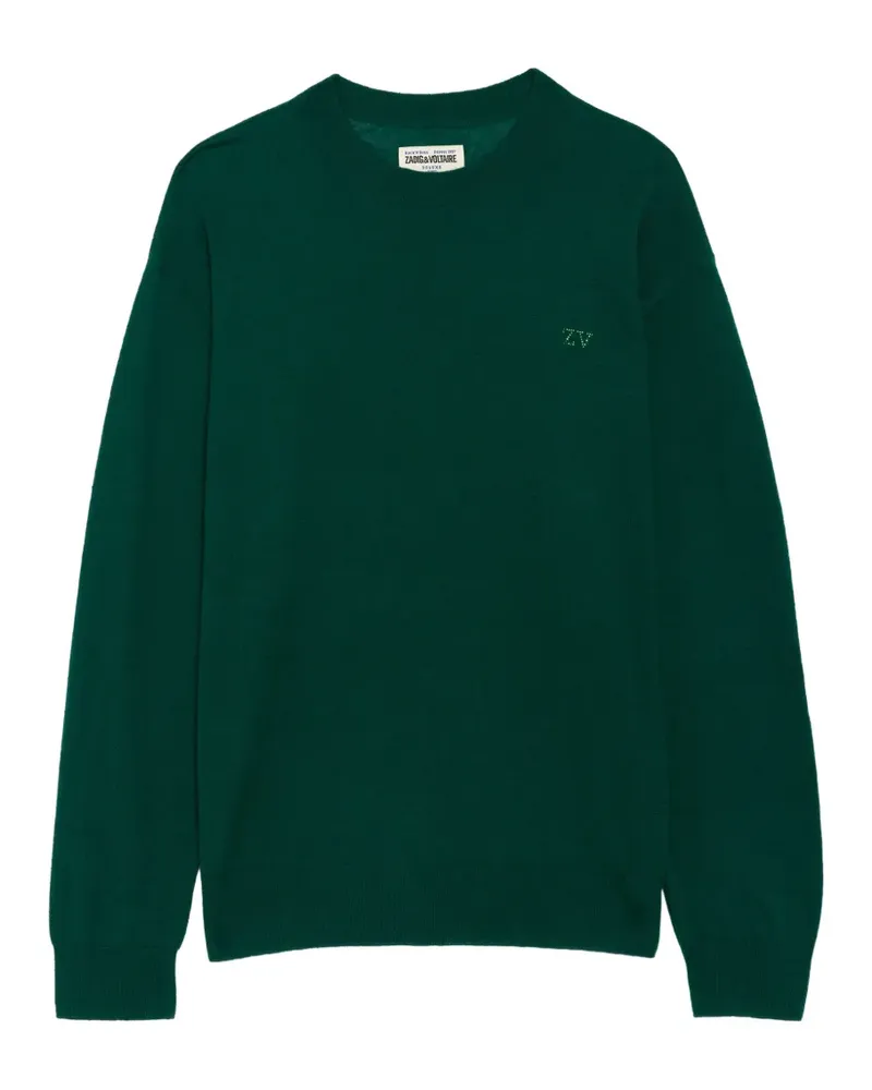 Zadig & Voltaire Swyna logo-embellished cashmere sweater - Grün Grün