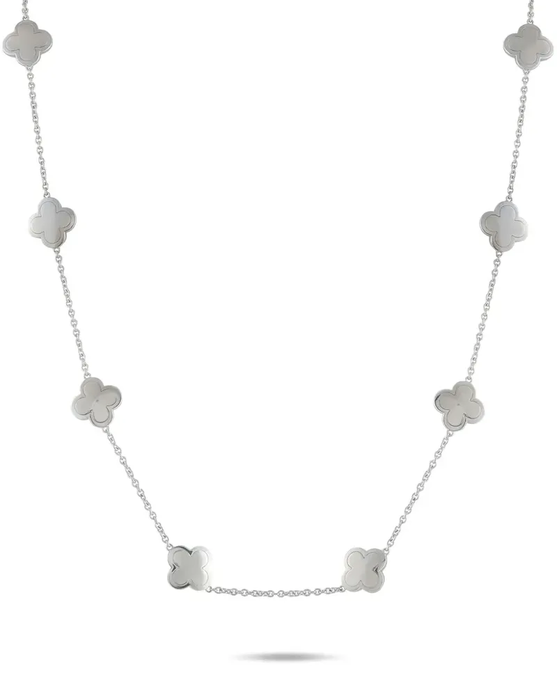 Van Cleef & Arpels 18K white gold Pure Alhambra necklace - Silber Silber