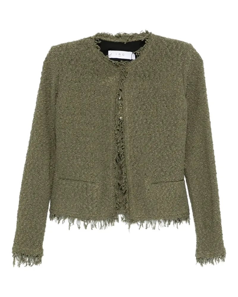 IRO Ausgefranste Tweed-Jacke - Grün Grün