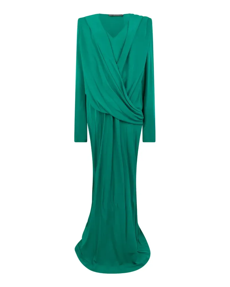 Alberta Ferretti Drapiertes Maxikleid - Grün Grün