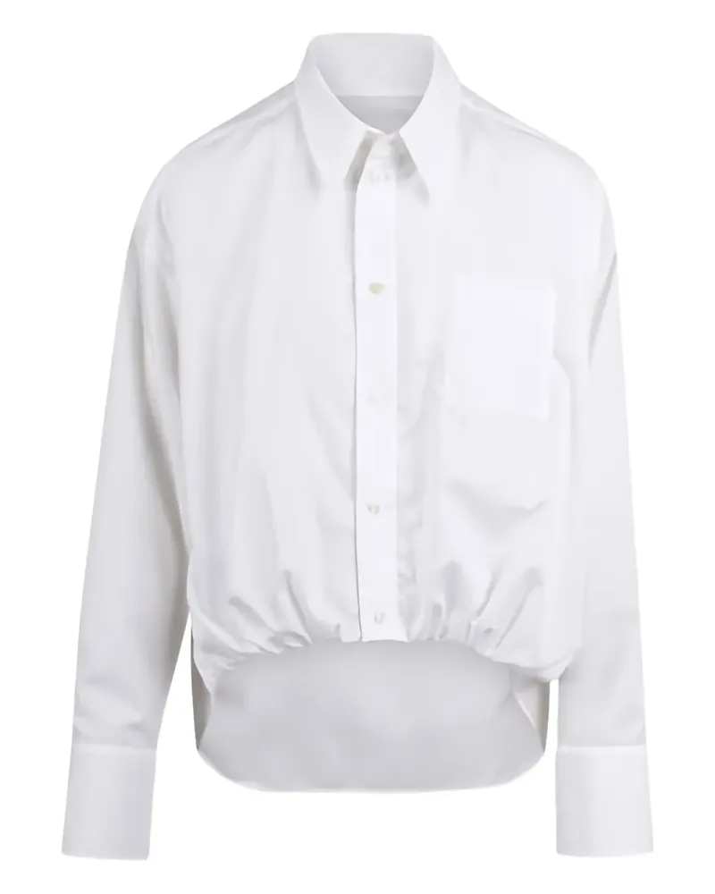 SSHEENA Choco folded-front chest-pocket shirt - Weiß Weiß