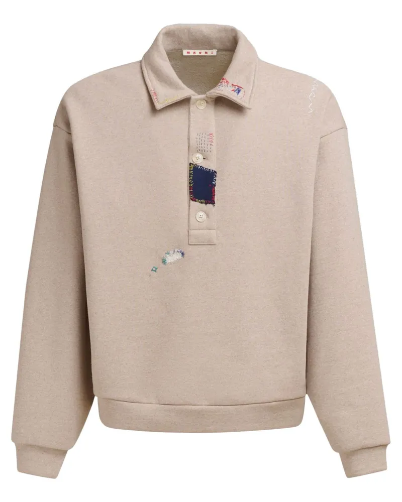 Marni Besticktes Poloshirt - Nude Nude
