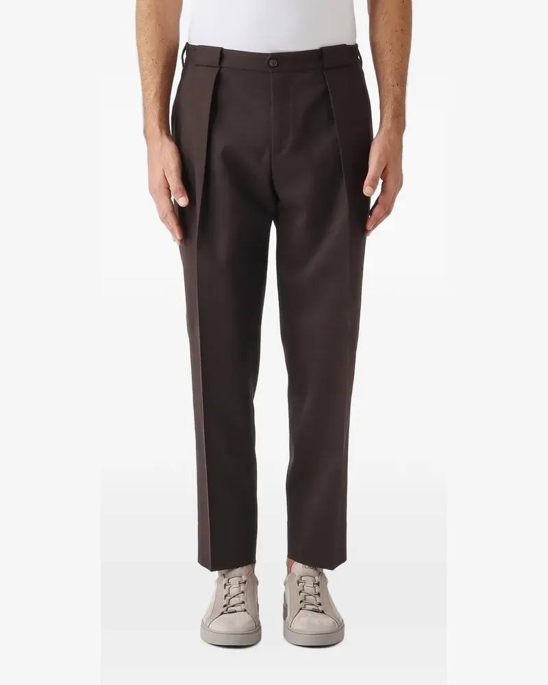 Briglia 1949 PortobelloS pleated tapered-leg trousers - Braun Braun