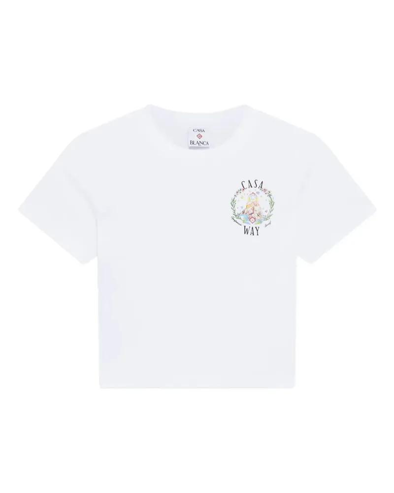 Casablanca Paris T-Shirt mit "Casa Way"-Print - Weiß Weiß