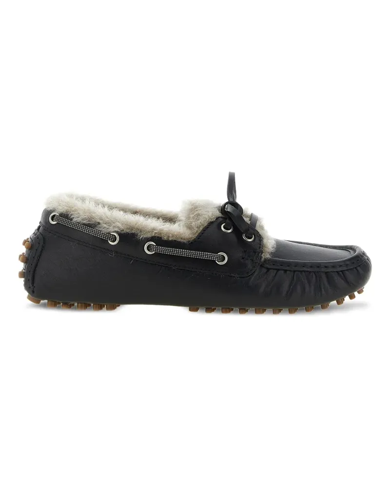 Brunello Cucinelli Monile Loafer mit Shearling - Schwarz Schwarz