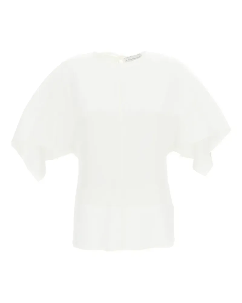 Stella McCartney Asymmetrisches Oberteil mit Fledermausärmeln - Weiß Weiß