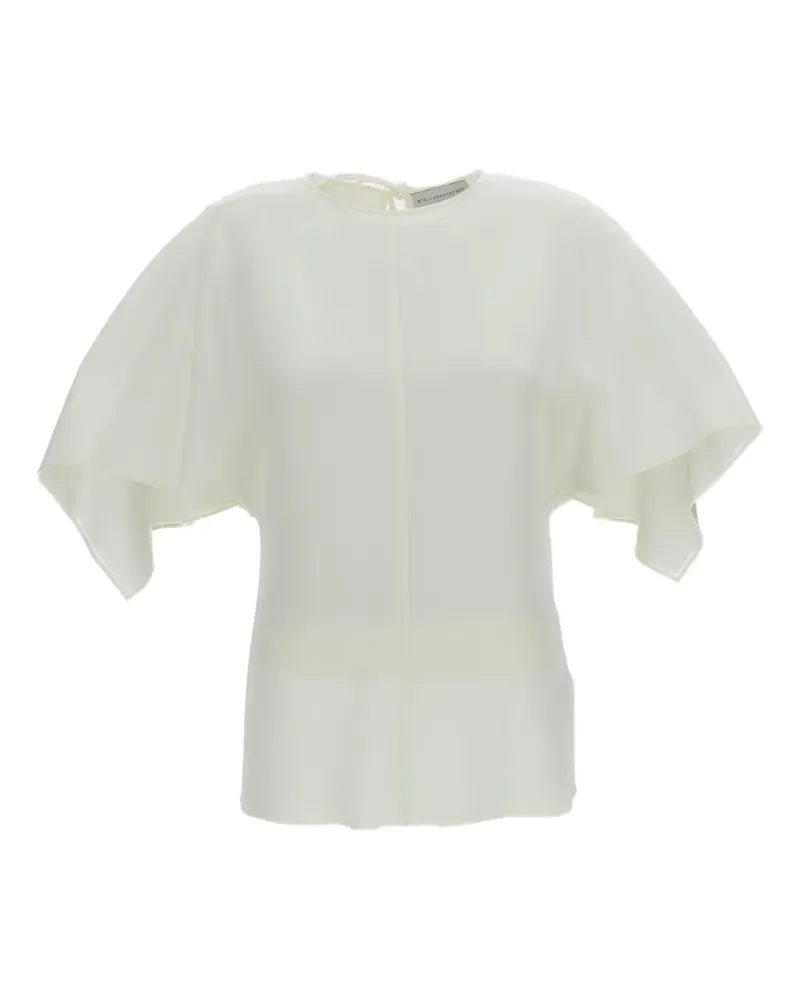 Stella McCartney batwing-sleeve asymmetric top - Weiß Weiß