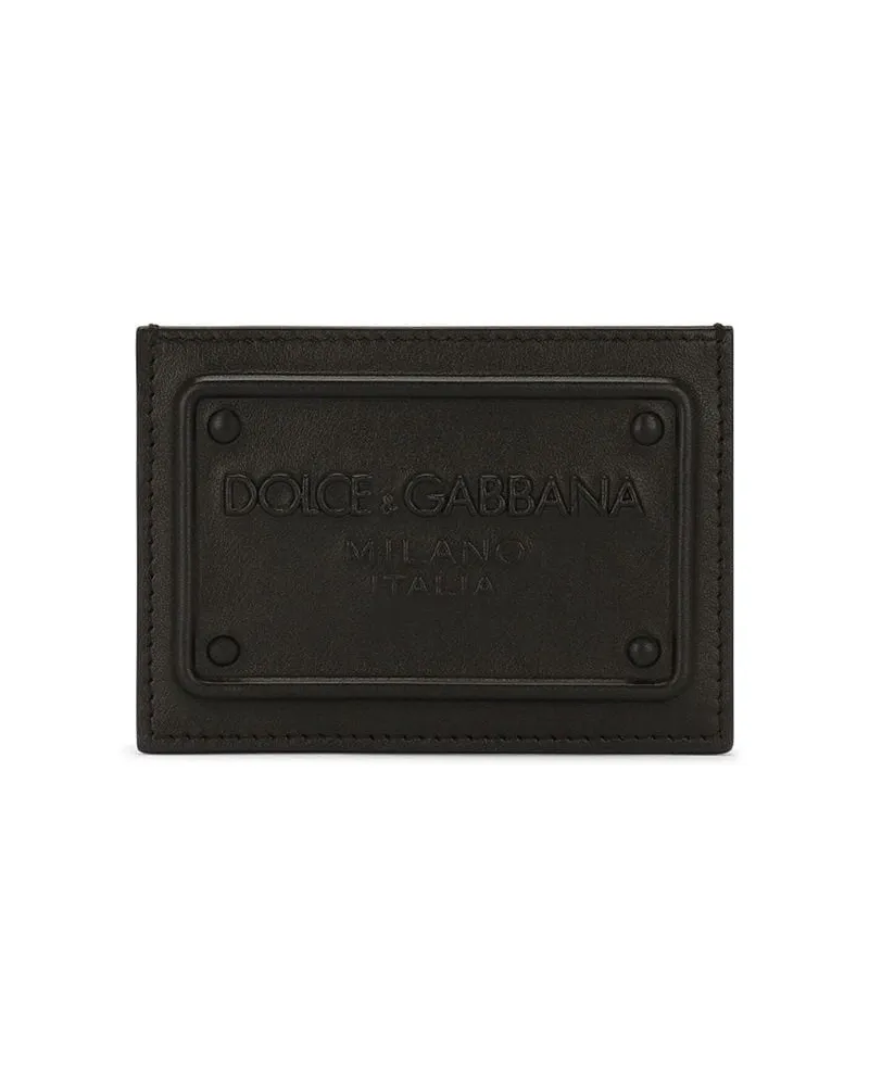Dolce & Gabbana Kartenetui mit Logo-Prägung - Schwarz Schwarz