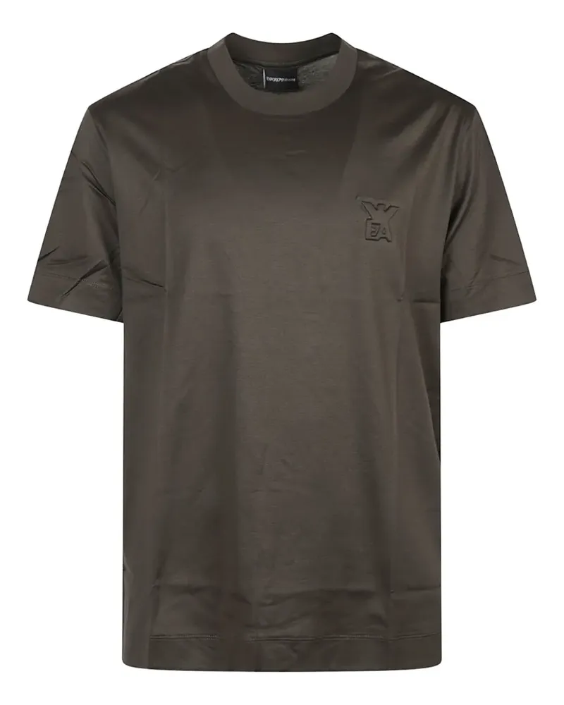 Emporio Armani T-Shirt mit Logo-Prägung - Grün Grün