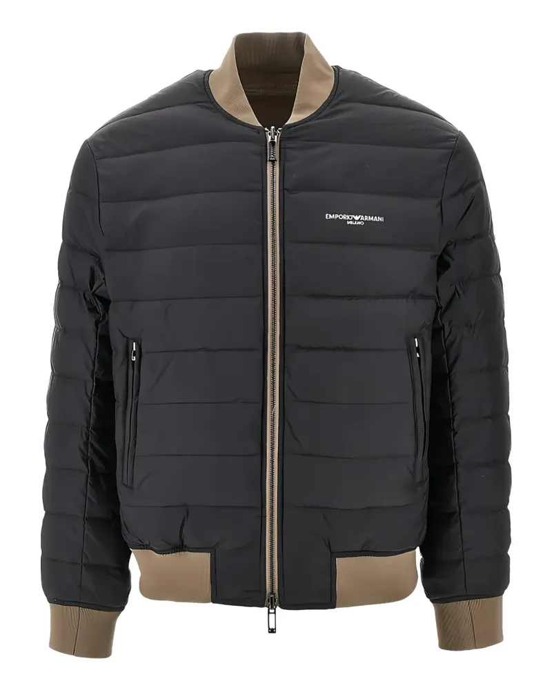 Emporio Armani reversible padded bomber jacket - Braun Braun