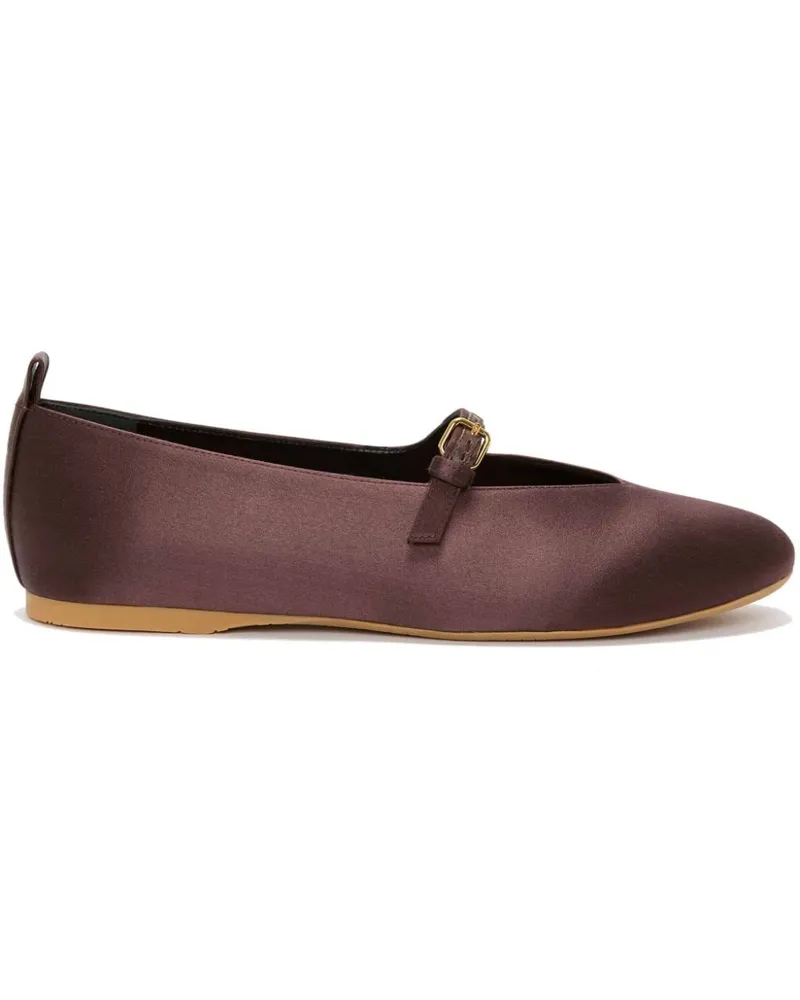 J.W.Anderson Ballerinas mit Riemen in Satinoptik Braun