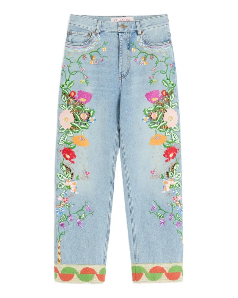 Valentino Garavani Bestickte Jeans - Blau Blau