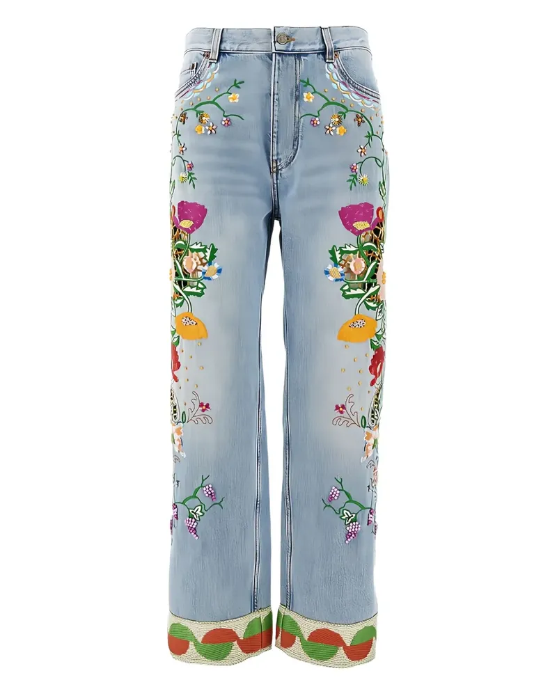 Valentino Garavani Bestickte Jeans - Blau Blau