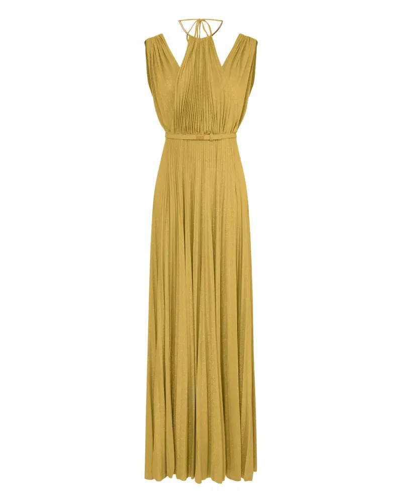Elisabetta Franchi Abendkleid mit Falten - Gelb Gelb
