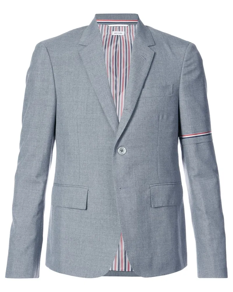 Thom Browne Sakko mit Kontraststreifen - Grau Grau