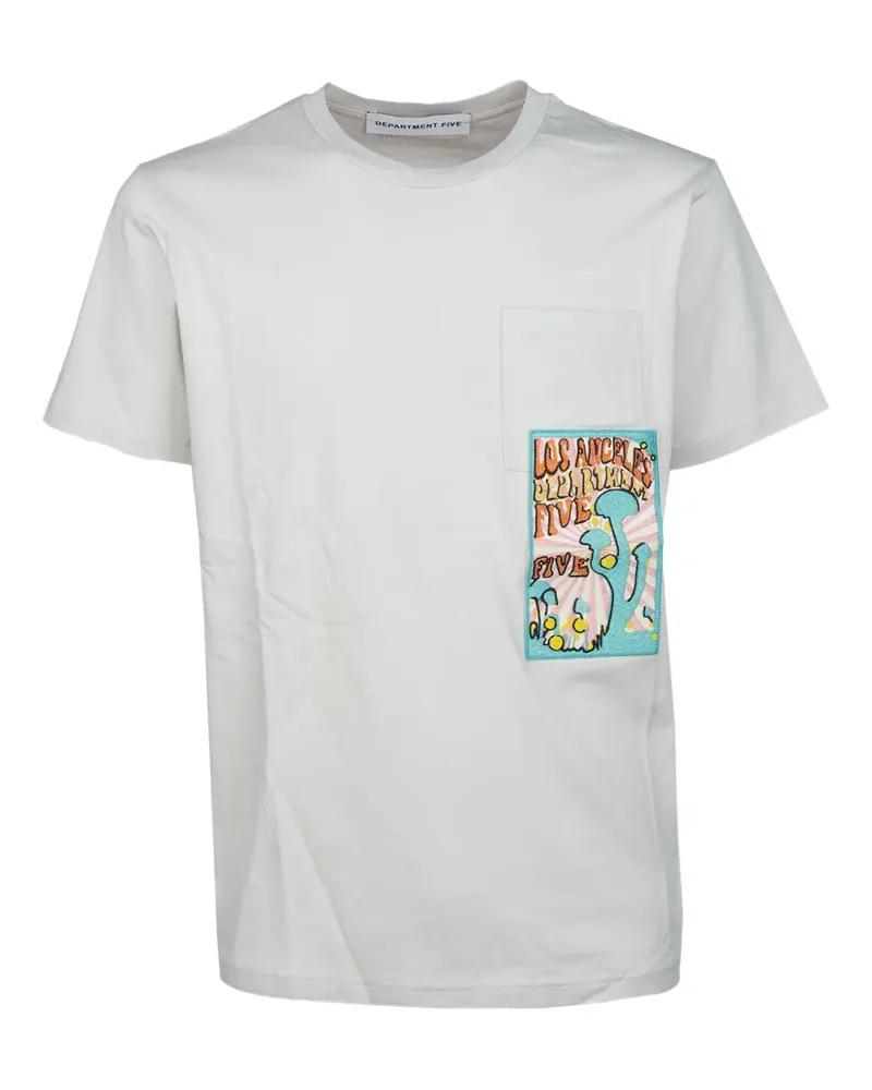 Department 5 T-Shirt mit Brusttasche - Grau Grau