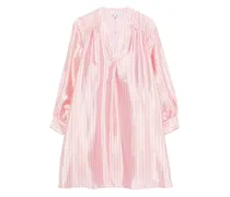 Gestreiftes Yorando Kleid mit V-Ausschnitt - Rosa