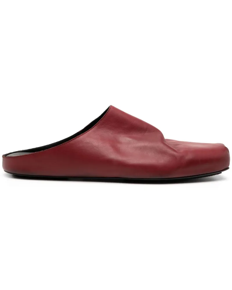 Uma Wang Slipper mit eckiger Kappe - Rot Rot