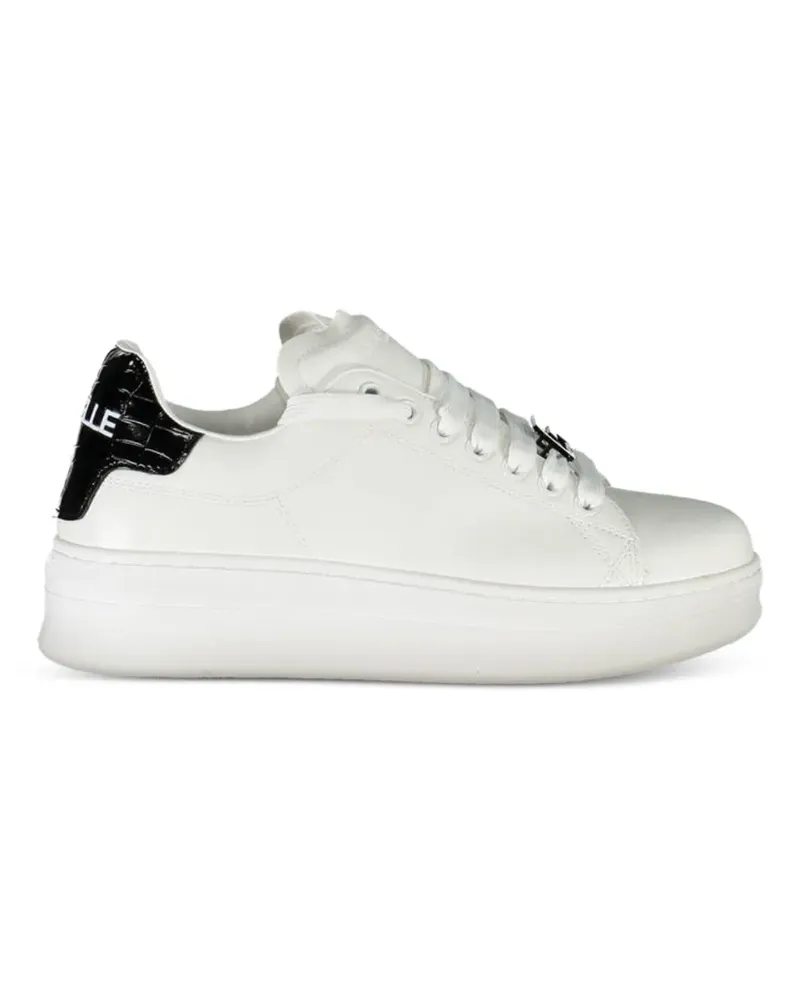 Gaëlle Bonheur Sneakers mit Kroko-Optik - Weiß Weiß