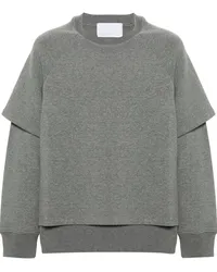 Neil Barrett Jersey-Sweatshirt im Layering-Look Grau