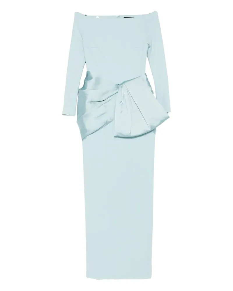 Solace London Kori Maxikleid mit Schleifendetail - Blau Blau