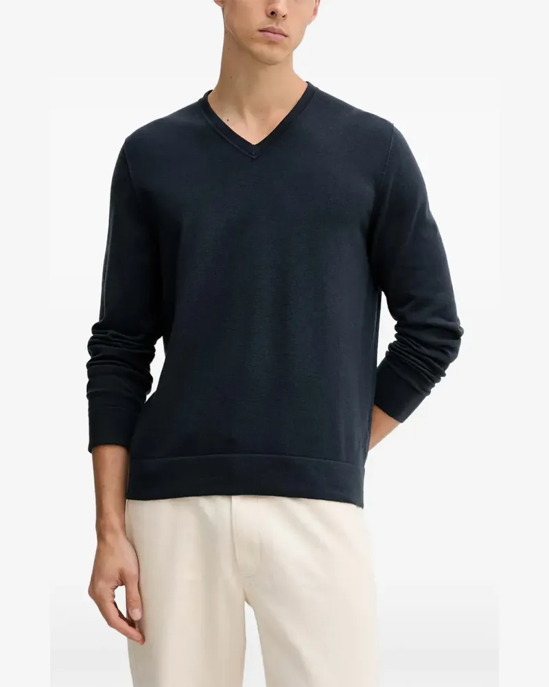 Marc O'Polo V-neck long-sleeve sweater - Blau Blau
