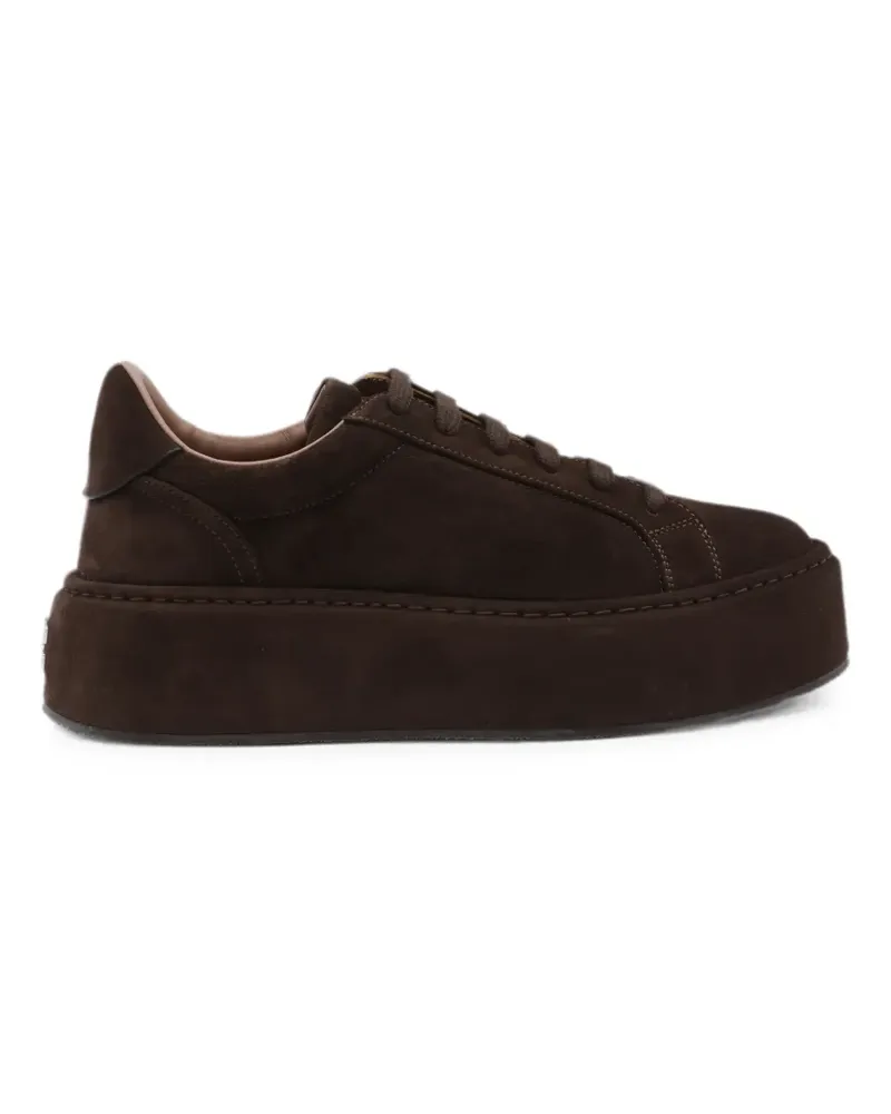 Casadei suede platform sneakers - Braun Braun