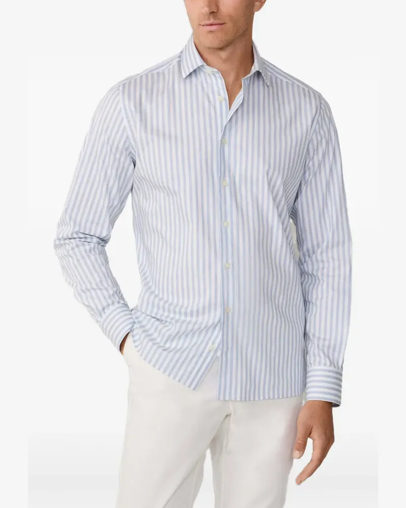 Hackett melange stripe shirt - Blau Blau