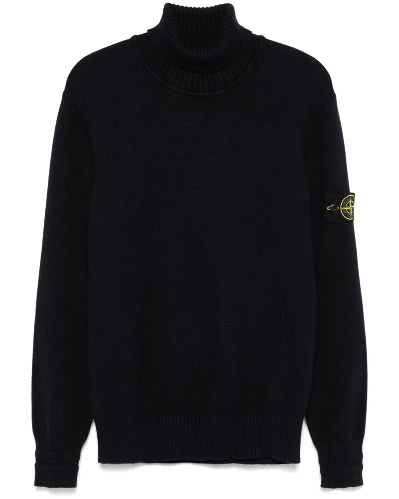 Stone Island Pullover mit Kompass-Patch - Blau Blau