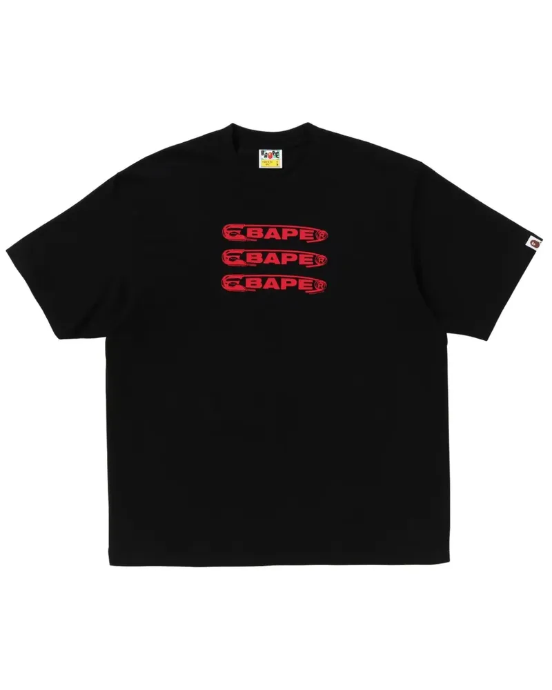 BAPE T-Shirt mit Logo-Print - Schwarz Schwarz
