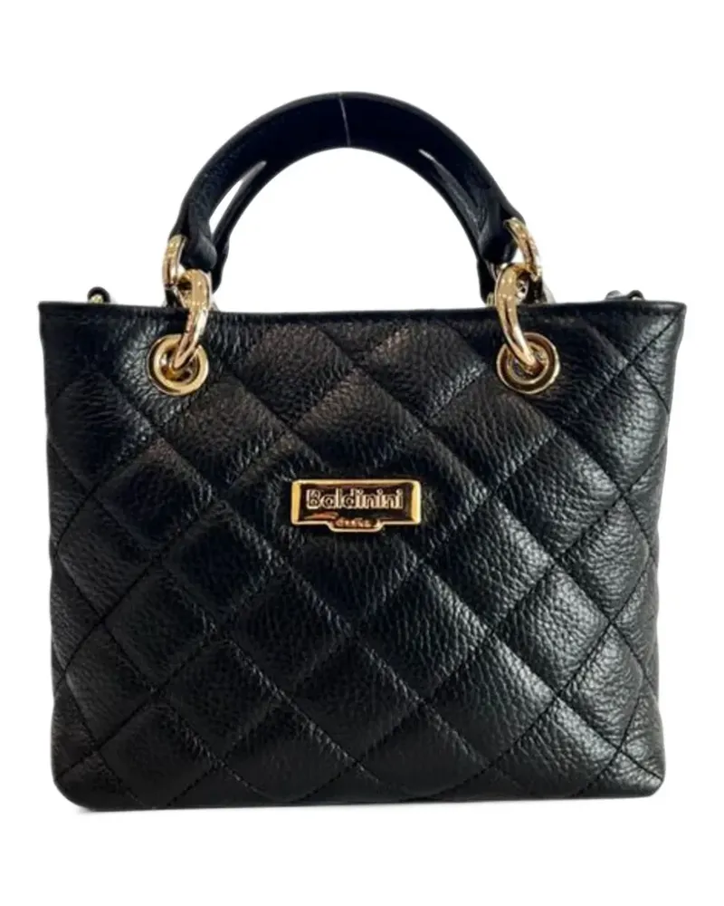 Baldinini quilted leather tote bag - Schwarz Schwarz