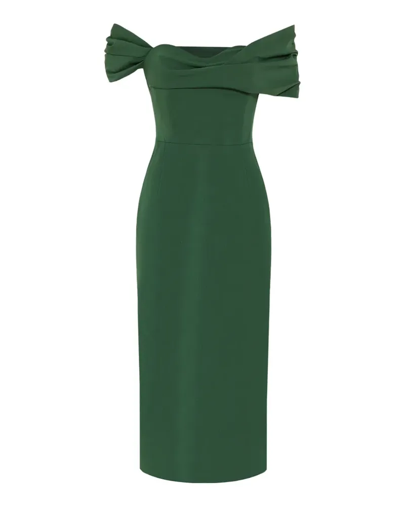 Carolina Herrera New York draped off-shoulder midi dress - Grün Grün