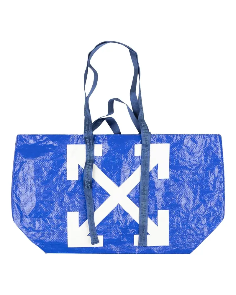OFF-WHITE Commerical Arrows-print tote bag - Blau Blau