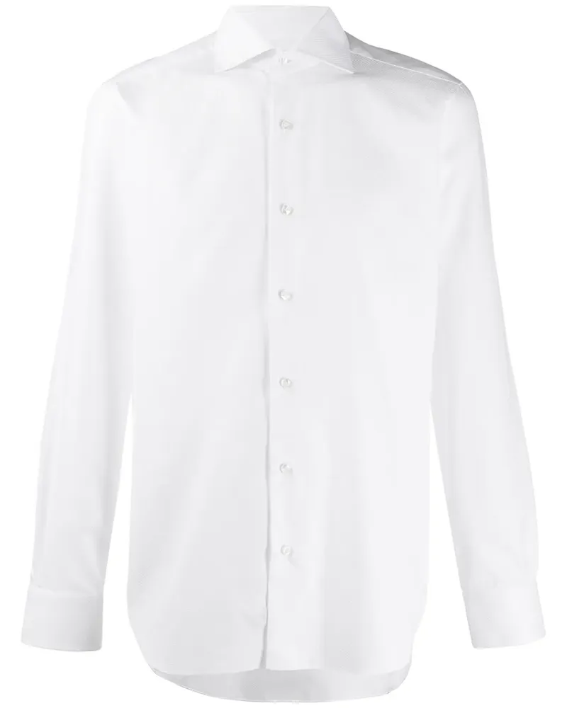 BARBA Locker fallendes Hemd - Weiß Weiß