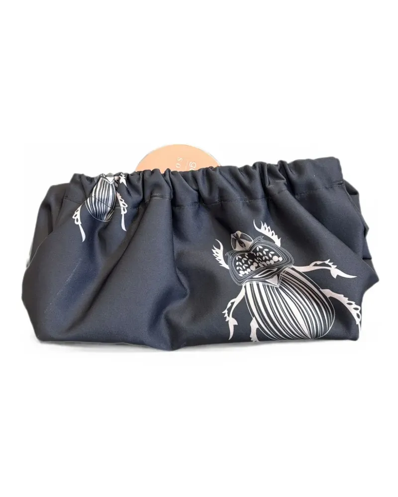 Gabriele Frantzen Sorbet beetle-print clutch bag - Schwarz Schwarz