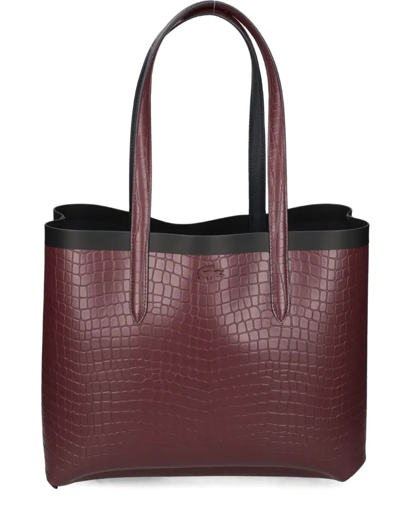 Lacoste embossed handle tote bag - Rot Rot