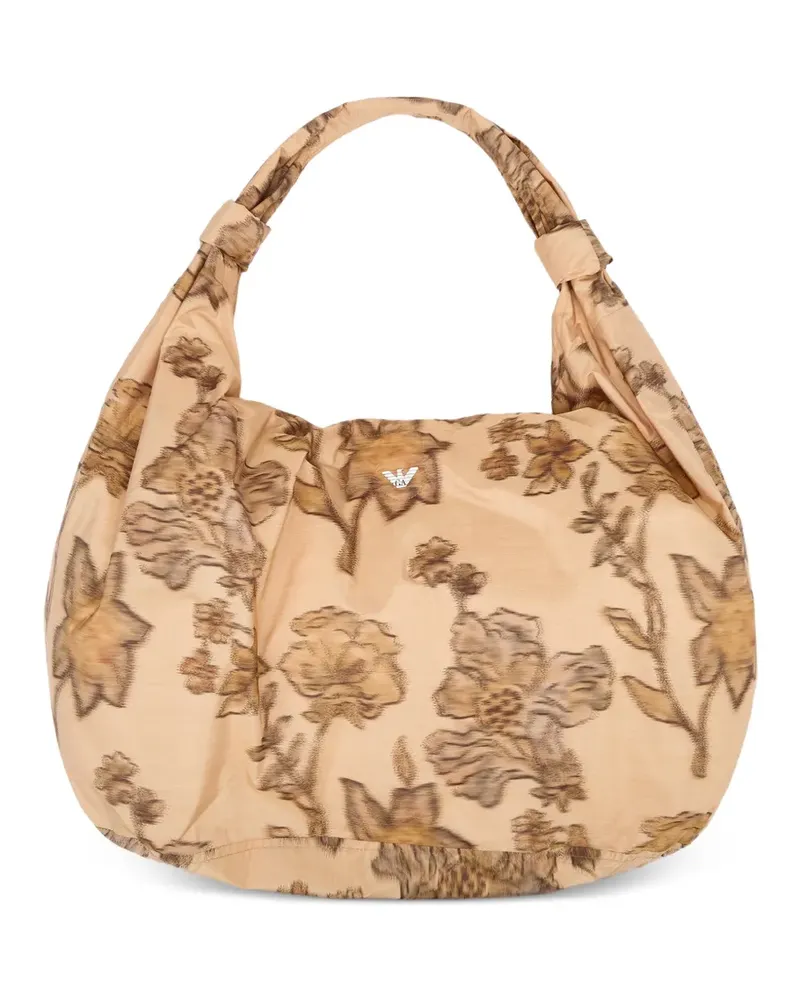 Our Legacy Große Tote Bag mit Blumen-Jacquard - Nude Nude