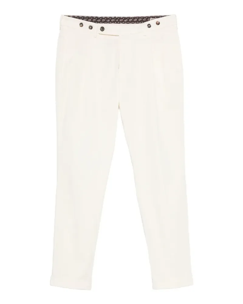 Berwich pleated button-detail trousers - Nude Nude