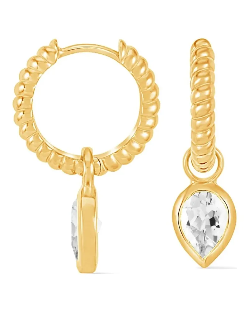 Dower & Hall Creolen im Twist-Design mit Anhänger - Gold Gold