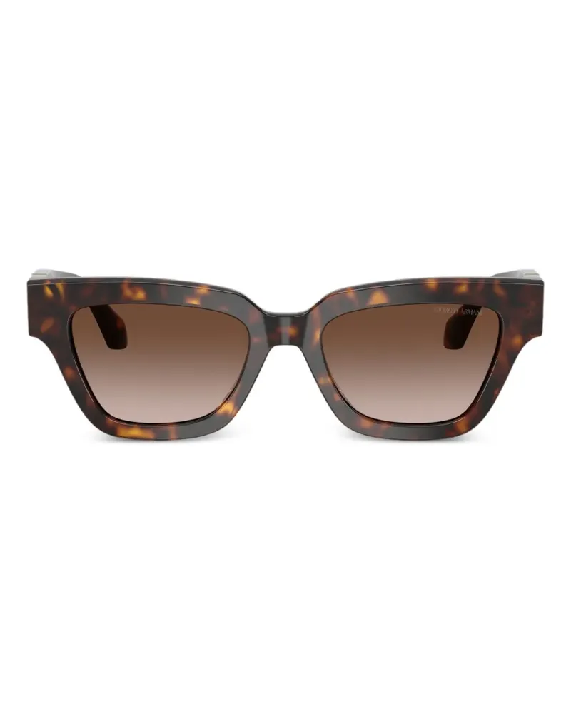 Giorgio Armani logo square-frame sunglasses - Braun Braun
