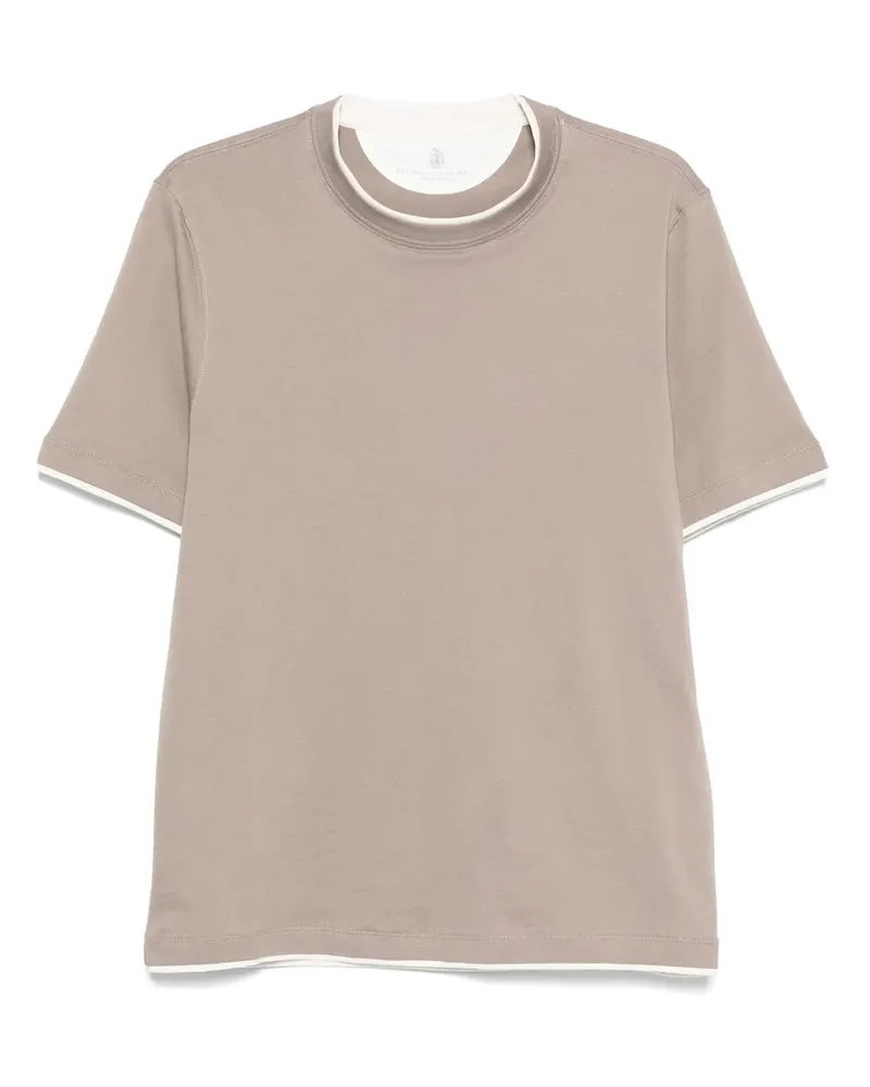 Brunello Cucinelli Klassisches T-Shirt - Braun Braun