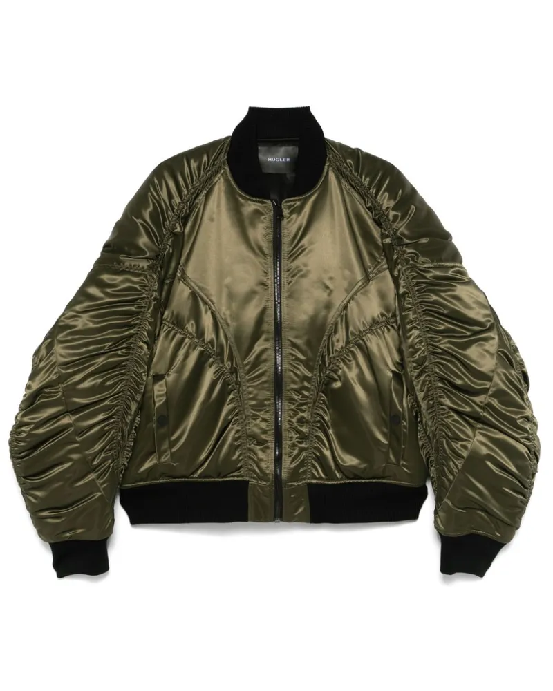 Thierry Mugler Bomberjacke aus Satin - Grün Grün