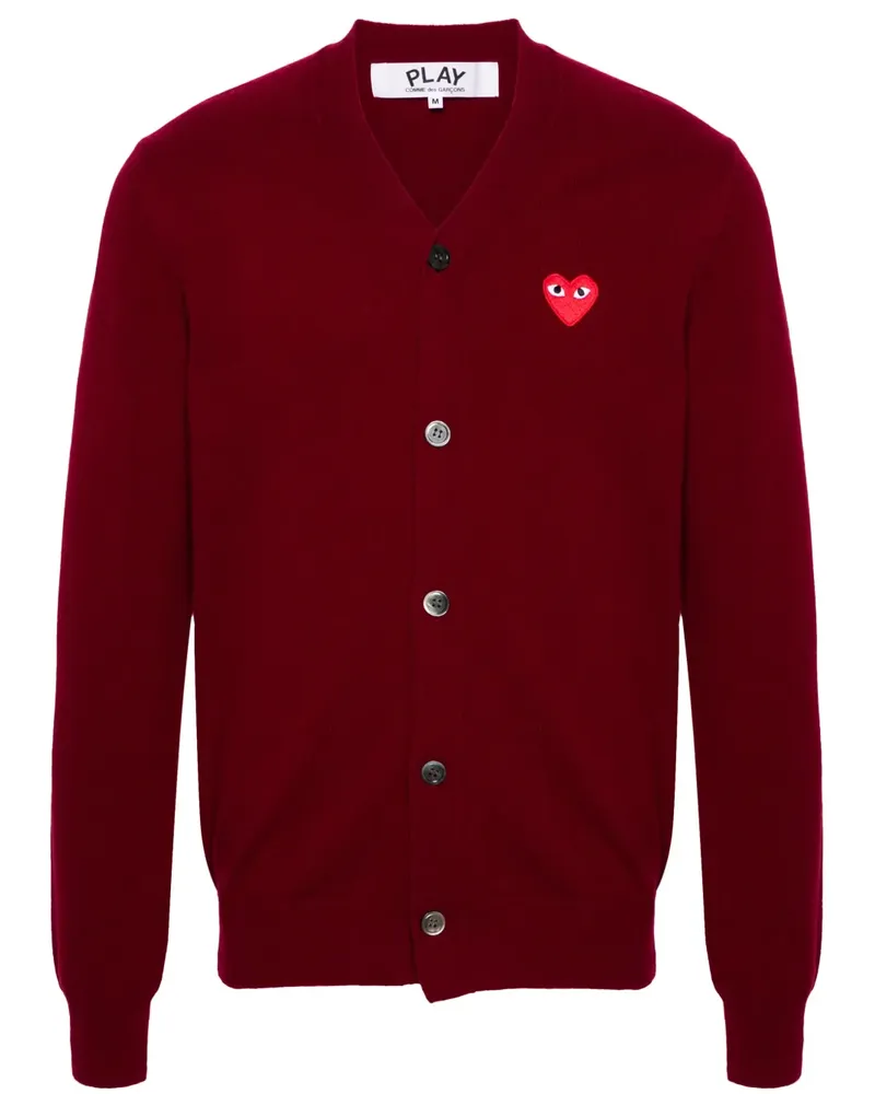 Comme des Garçons Cardigan mit V-Ausschnitt - Rot Rot