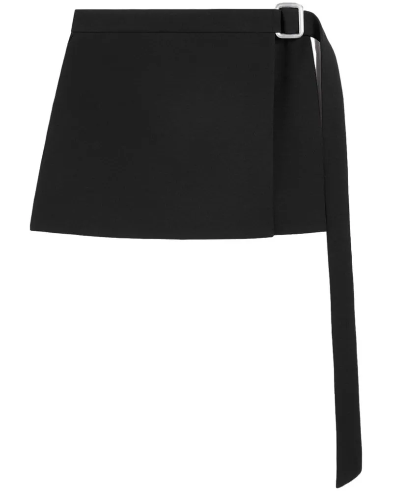 AMI Paris Minirock mit Wickeldesign - Schwarz Schwarz