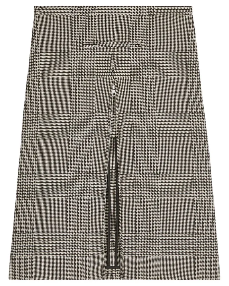 Courrèges Karierter Midirock - Schwarz Schwarz