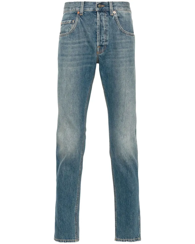Gucci Tapered-Jeans mit Logo - Blau Blau